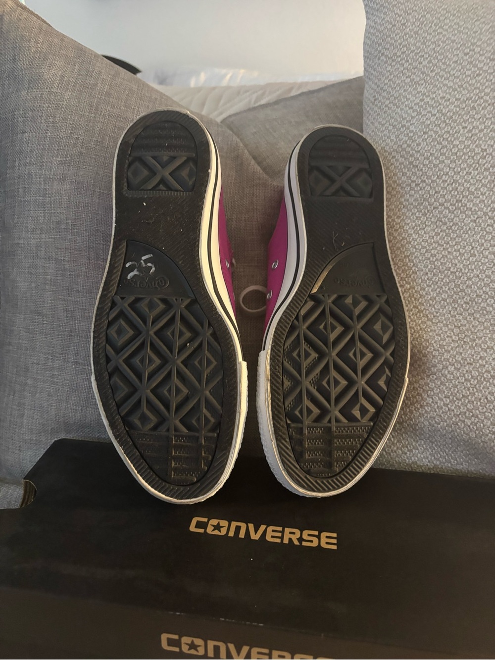 Converse Low Top Sneakers - Magenta and White - Picture 3 of 3